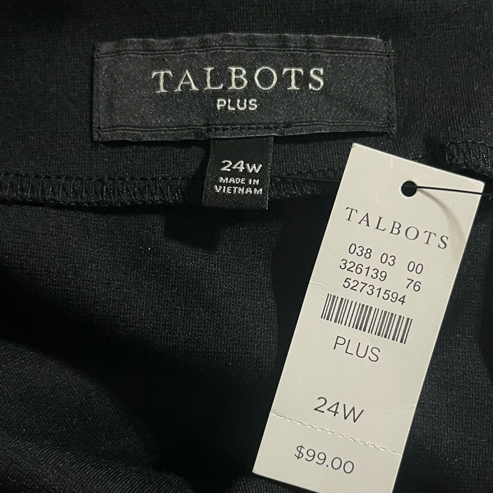 TALBOTS PLUS BASIC BLACK SKIRT NWT